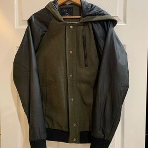 Men’s hooded bomber style jacket